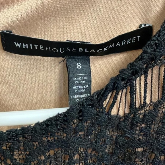White House Black Market Black Lace Dress - Picture 2 of 3
